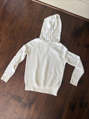 Cat & Jack Cream Hooded Ribbed Sweater Hoodie - Kids